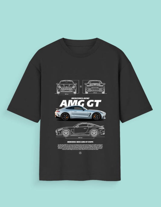 AMG GT Coupe Sketch Oversized T-Shirt – 180 GSM Premium Automotive Appare - ARMAKS Official