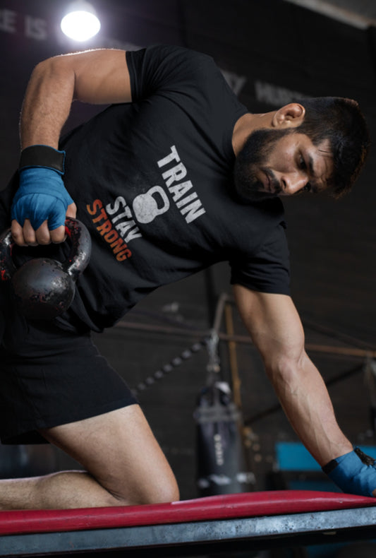 Armaks Official Men’s 240 GSM Performance Workout T-Shirt – Train Hard Edition